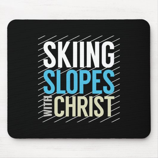 Skipisten mit Jesus Mousepad (Vorne)