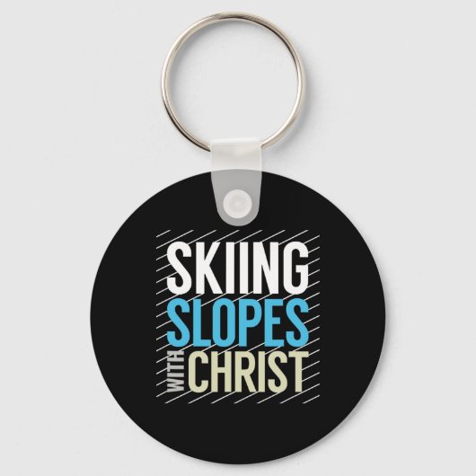 Skipisten mit Jesus Schlüsselanhänger (Vorderseite)