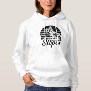 Skipisten Skifahrer Skiberggeschenke Hoodie