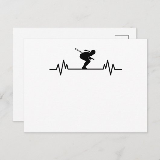 Skipisten Skigebiet Skipass Geschenk Postkarte (Vorne/Hinten)