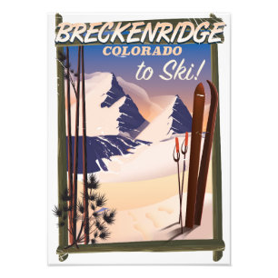 Skiplakat Breckenridges, Colorado Fotodruck