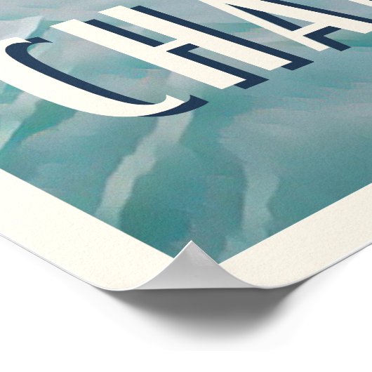 Skiplakat Chamonix Poster (Ecke)