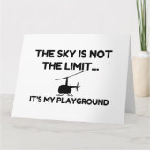 SKIPLATZ-Hubschrauber Dankeskarte (Vorderseite)