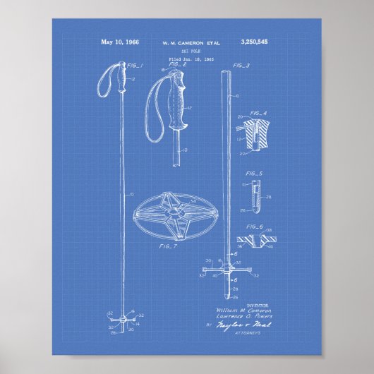 Skipole 1966 Patentart Blueprint Poster (Vorne)