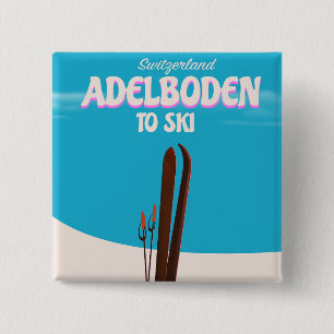 Skiposter Adelboden Schweiz Button