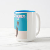 Skiposter Adelboden Schweiz Zweifarbige Tasse (VorderseiteRechts)