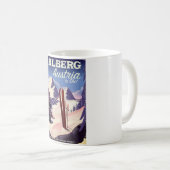 Skiposter Arlberg Austria Kaffeetasse (VorderseiteRechts)