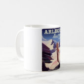 Skiposter Arlberg Austria Kaffeetasse (Vorderseite Links)