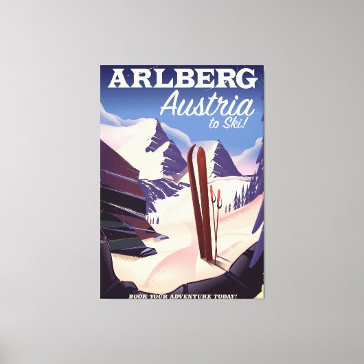 Skiposter Arlberg Austria Leinwanddruck (Vorderseite)