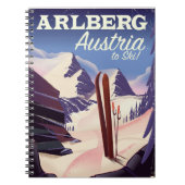 Skiposter Arlberg Austria Notizblock (Vorderseite)