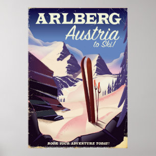 Skiposter Arlberg Austria Poster