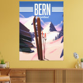 Skiposter der Schweiz Leinwanddruck (Insitu (Wohnzimmer))