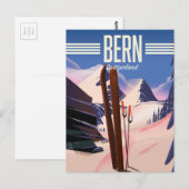 Skiposter der Schweiz Postkarte (Vorne/Hinten)