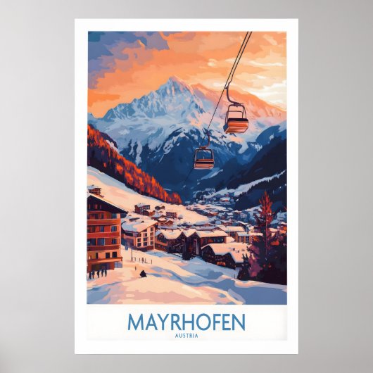 Skiposter Mayrhofen Österreich 1 Poster (Vorne)