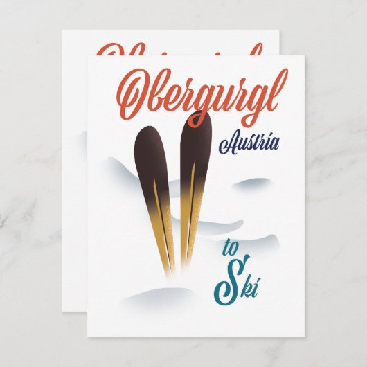 Skiposter Obergurgl Österreich (Vorne/Hinten)