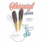 Skiposter Obergurgl Österreich Aufkleber (Vorderseite)