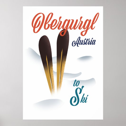 Skiposter Obergurgl Österreich Poster (Vorne)