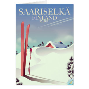 Skiposter Saariselkä Finnland