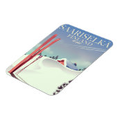 Skiposter Saariselkä Finnland Magnet (Linke Seite)