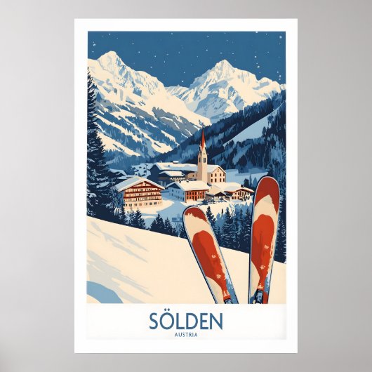 Skiposter Sölden Österreich 1 Poster (Vorne)