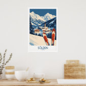 Skiposter Sölden Österreich 1 Poster (Küche)