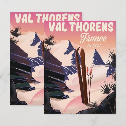 Skiposter Val Thorens, Frankreich (Vorne/Hinten)