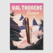 Skiposter Val Thorens, Frankreich Magnetkarte (Vorderseite)