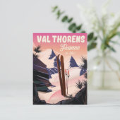 Skiposter Val Thorens, Frankreich Postkarte (Stehend Vorderseite)