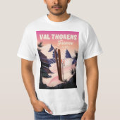 Skiposter Val Thorens, Frankreich T-Shirt (Vorderseite)