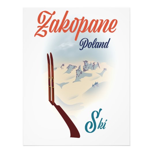 Skiposter Zakopane Polen Fotodruck (Vorne)