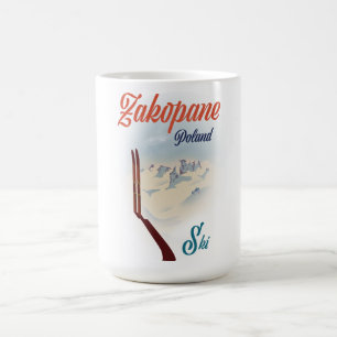 Skiposter Zakopane Polen Kaffeetasse
