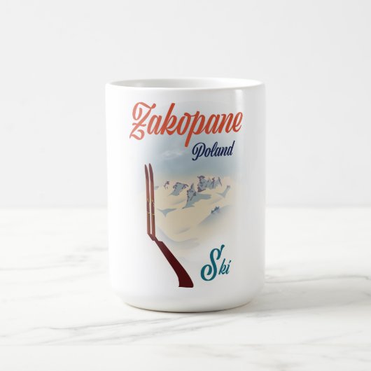 Skiposter Zakopane Polen Kaffeetasse (Mittel)
