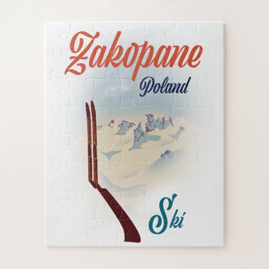 Skiposter Zakopane Polen Puzzle (Vertikal)