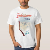 Skiposter Zakopane Polen T-Shirt (Vorderseite)