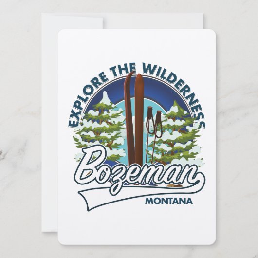 Skiposterlogo von Bozeman Montana (Vorderseite)