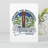 Skiposterlogo von Bozeman Montana (Stehend Vorderseite)