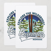 Skiposterlogo von Bozeman Montana (Vorne/Hinten)