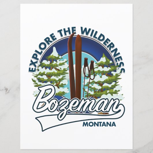Skiposterlogo von Bozeman Montana (Vorderseite)