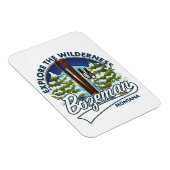 Skiposterlogo von Bozeman Montana Magnet (Rechte Seite)