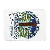 Skiposterlogo von Bozeman Montana Magnet (Horizontal)