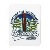 Skiposterlogo von Bozeman Montana Magnet (Vertikal)