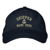 Skipper - anpassbar bestickte kappe (Vorderseite)
