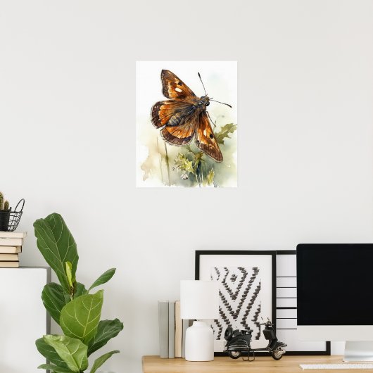 Skipper Butterfly Art Print Poster (Heimbüro)