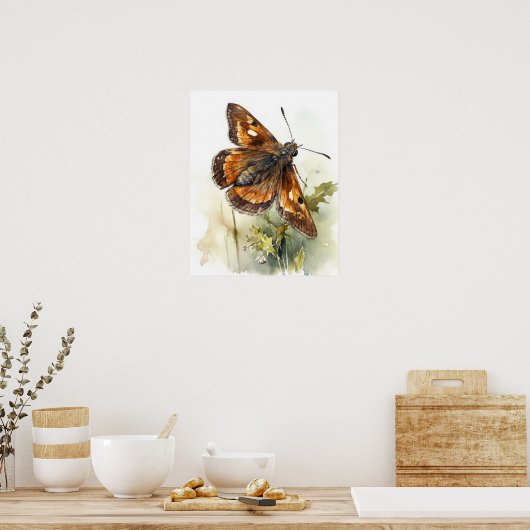 Skipper Butterfly Art Print Poster (Küche)