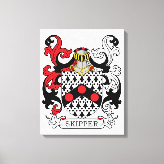 Skipper-Familienwappen Leinwanddruck (Vorderseite)