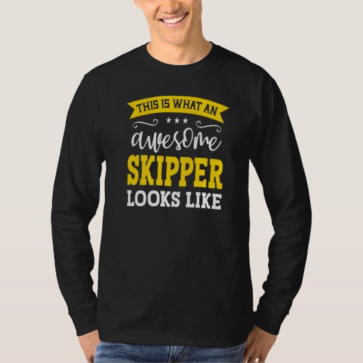 Skipper Job Title Employee Funny Worker Profession T-Shirt (Vorderseite)