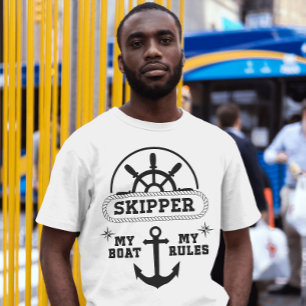 Skipper Mein Boot meine Regeln Phantastische Fisch T-Shirt