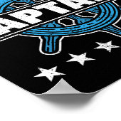 Skipper Pontoon Boating I Pontoon Boat Captain Poster (Ecke)