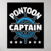 Skipper Pontoon Boating I Pontoon Boat Captain Poster (Vorne)
