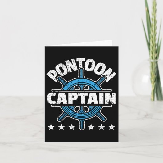 Skipper Pontoon Boot I Pontoon Boot Kapitän Karte (Vorderseite)